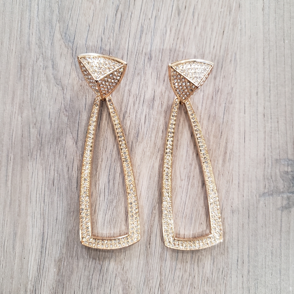 House Of Harlow 1960 Gold Mesa Door Knocker Earrings 30$